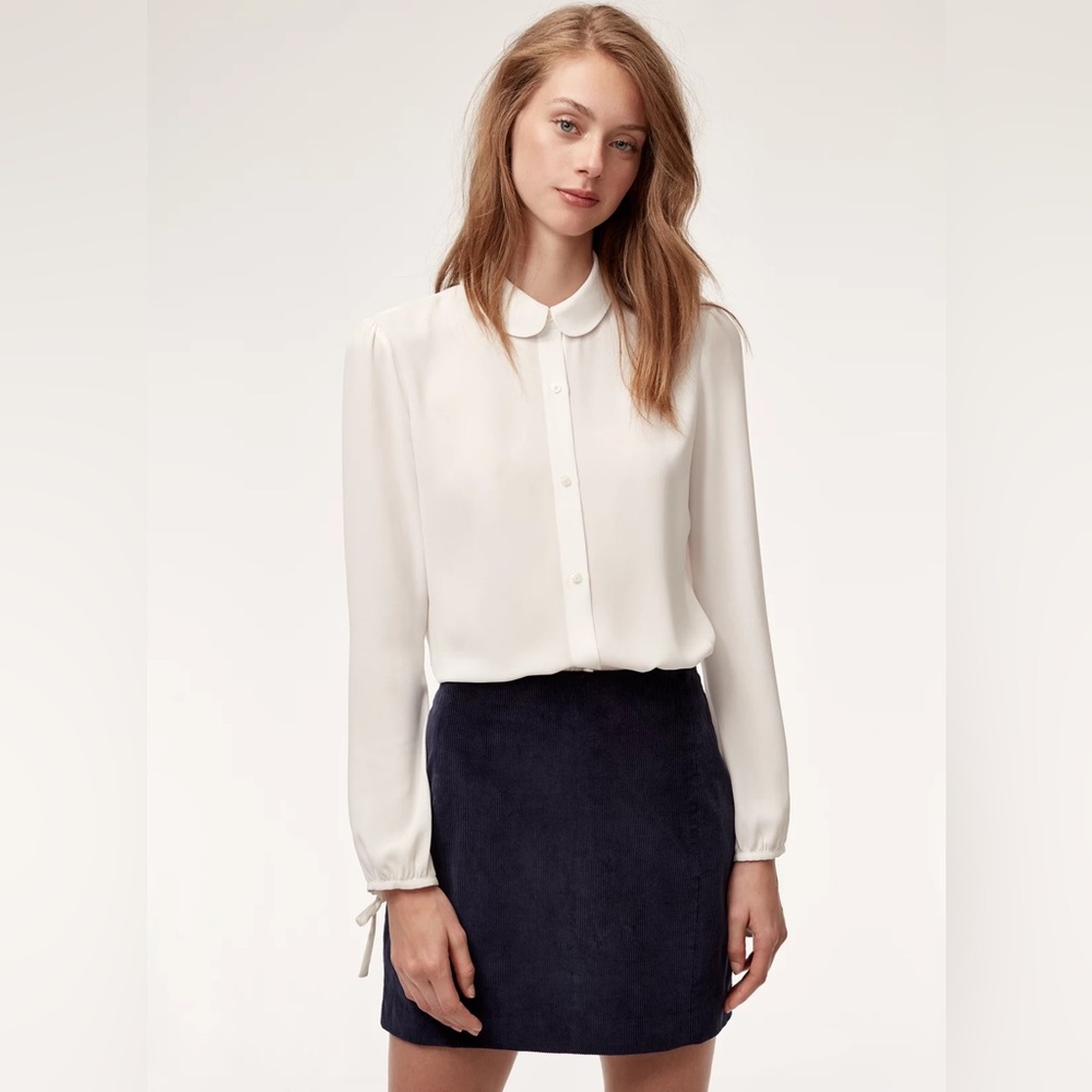 NWT Sunday Best Sheer White Moll Blouse